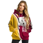 customized louisiana monroe warhawks peeking snoopy red hoodie best selling