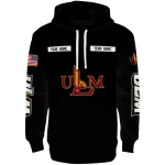 customized louisiana monroe warhawks punisher skull black hoodie best selling
