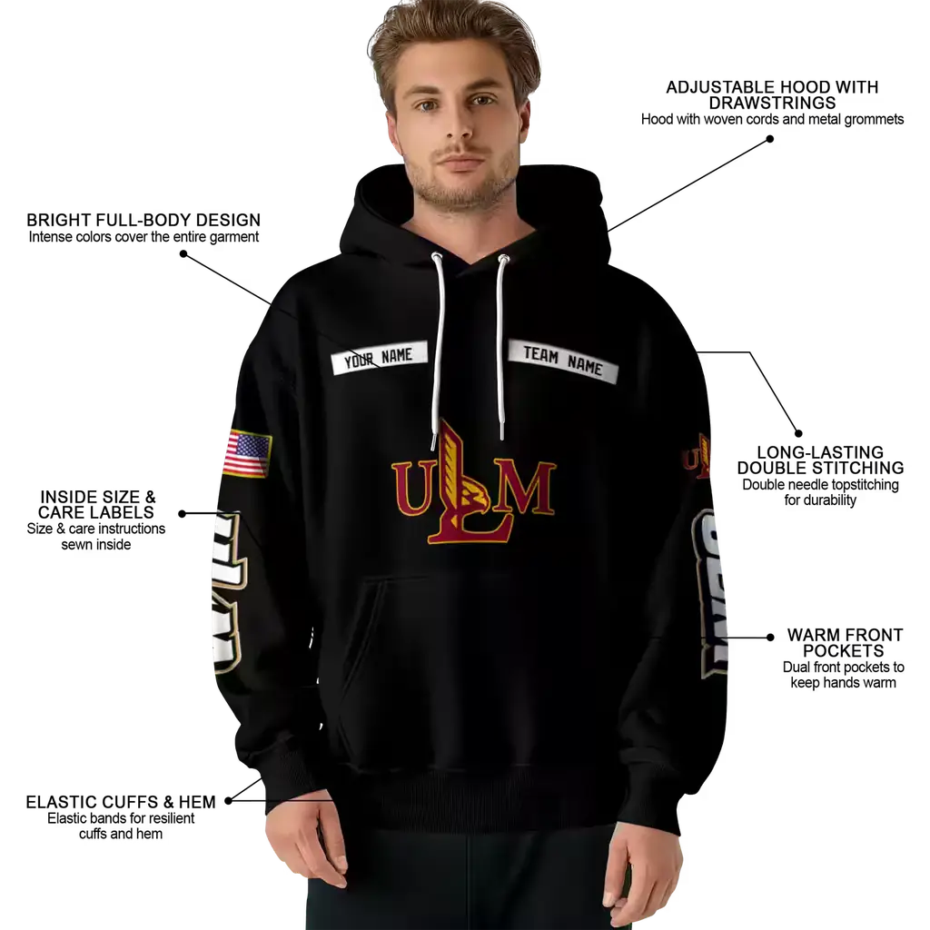 customized louisiana monroe warhawks punisher skull black hoodie latest model customized louisiana monroe warhawks punisher skull black hoodie latest model