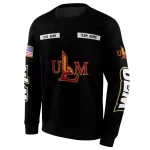 customized louisiana monroe warhawks punisher skull black hoodie best selling