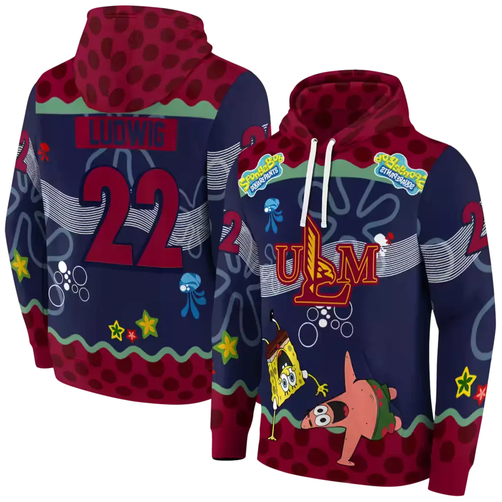 customized louisiana monroe warhawks spongebob patrick star red navy hoodie fashion forward customized louisiana monroe warhawks spongebob patrick star red navy hoodie fashion forward