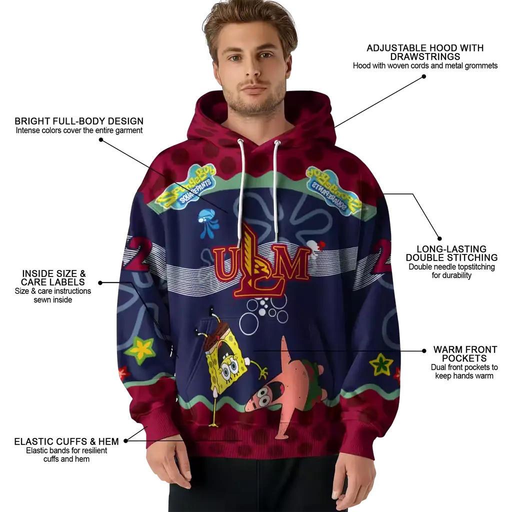 customized louisiana monroe warhawks spongebob patrick star red navy hoodie latest model customized louisiana monroe warhawks spongebob patrick star red navy hoodie latest model