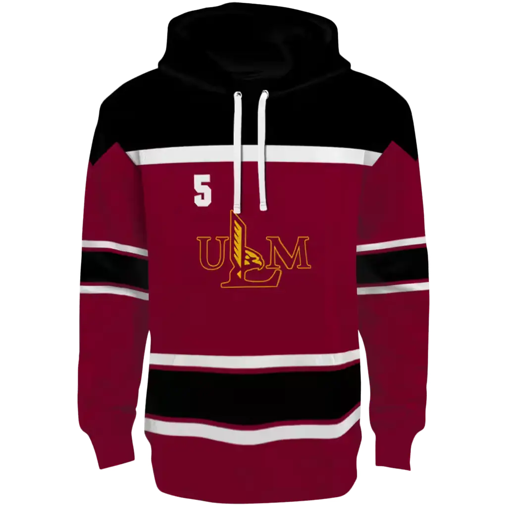customized louisiana monroe warhawks striped pattern red hoodie best selling customized louisiana monroe warhawks striped pattern red hoodie best selling