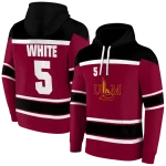 customized louisiana monroe warhawks striped pattern red hoodie best selling