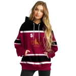 customized louisiana monroe warhawks striped pattern red hoodie best selling