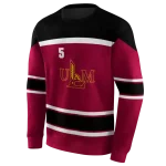 customized louisiana monroe warhawks striped pattern red hoodie best selling