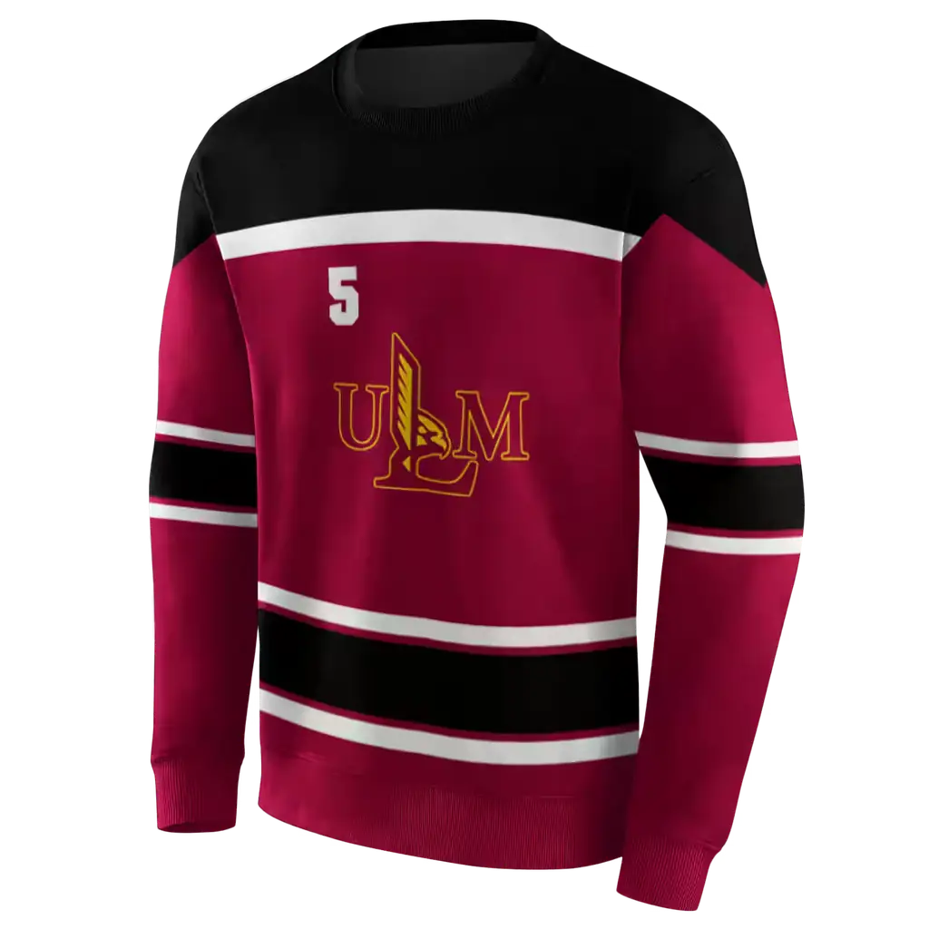 customized louisiana monroe warhawks striped pattern red hoodie new arrival customized louisiana monroe warhawks striped pattern red hoodie new arrival