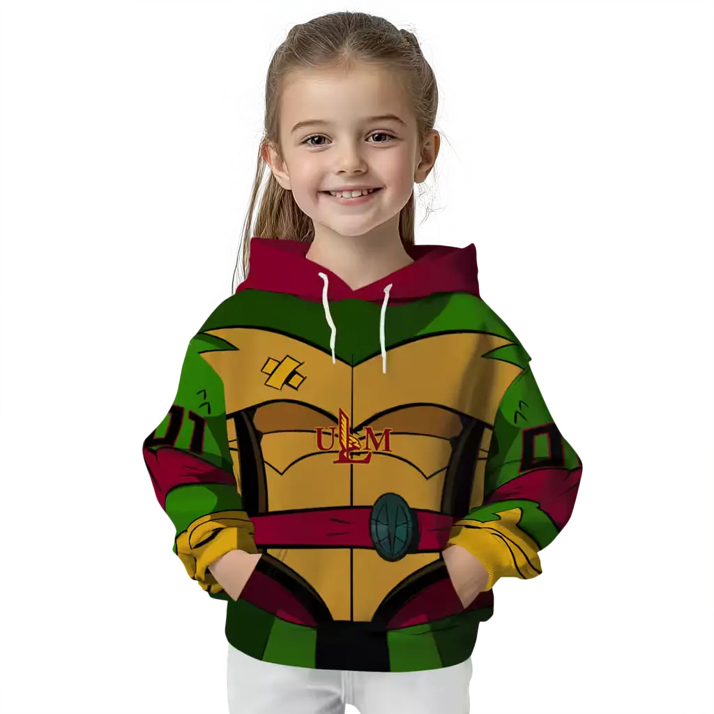 customized louisiana monroe warhawks superhero armor red green hoodie top rated customized louisiana monroe warhawks superhero armor red green hoodie top rated
