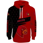 customized louisville cardinals abstract shape red hoodie best selling