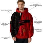 customized louisville cardinals abstract shape red hoodie best selling