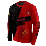 customized louisville cardinals abstract shape red hoodie best selling