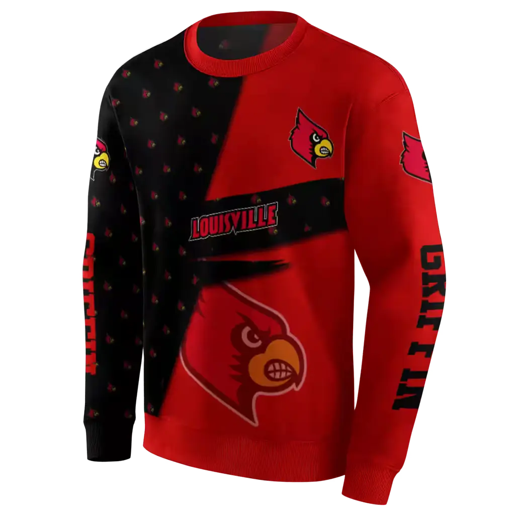 customized louisville cardinals abstract shape red hoodie new arrival customized louisville cardinals abstract shape red hoodie new arrival