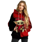 customized louisville cardinals baby yoda red black hoodie best selling