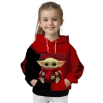 customized louisville cardinals baby yoda red black hoodie best selling