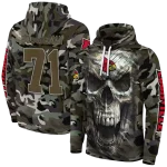 customized louisville cardinals camo skull hoodie best selling