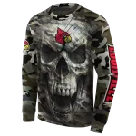 customized louisville cardinals camo skull hoodie best selling