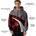 customized louisville cardinals hexagonal mesh red black gray hoodie best selling