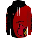 customized louisville cardinals minimalist design red black hoodie best selling