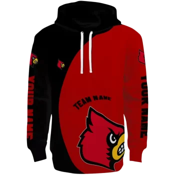 customized louisville cardinals minimalist design red black hoodie best selling