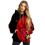 customized louisville cardinals minimalist design red black hoodie best selling