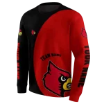 customized louisville cardinals minimalist design red black hoodie best selling
