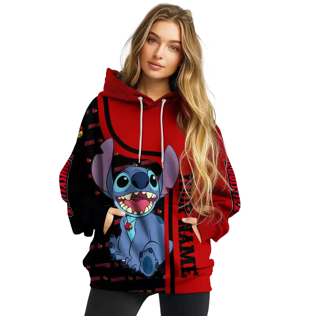 customized louisville cardinals stitch red hoodie high quality customized louisville cardinals stitch red hoodie high quality