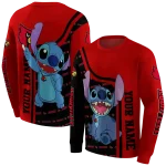 customized louisville cardinals stitch red hoodie best selling