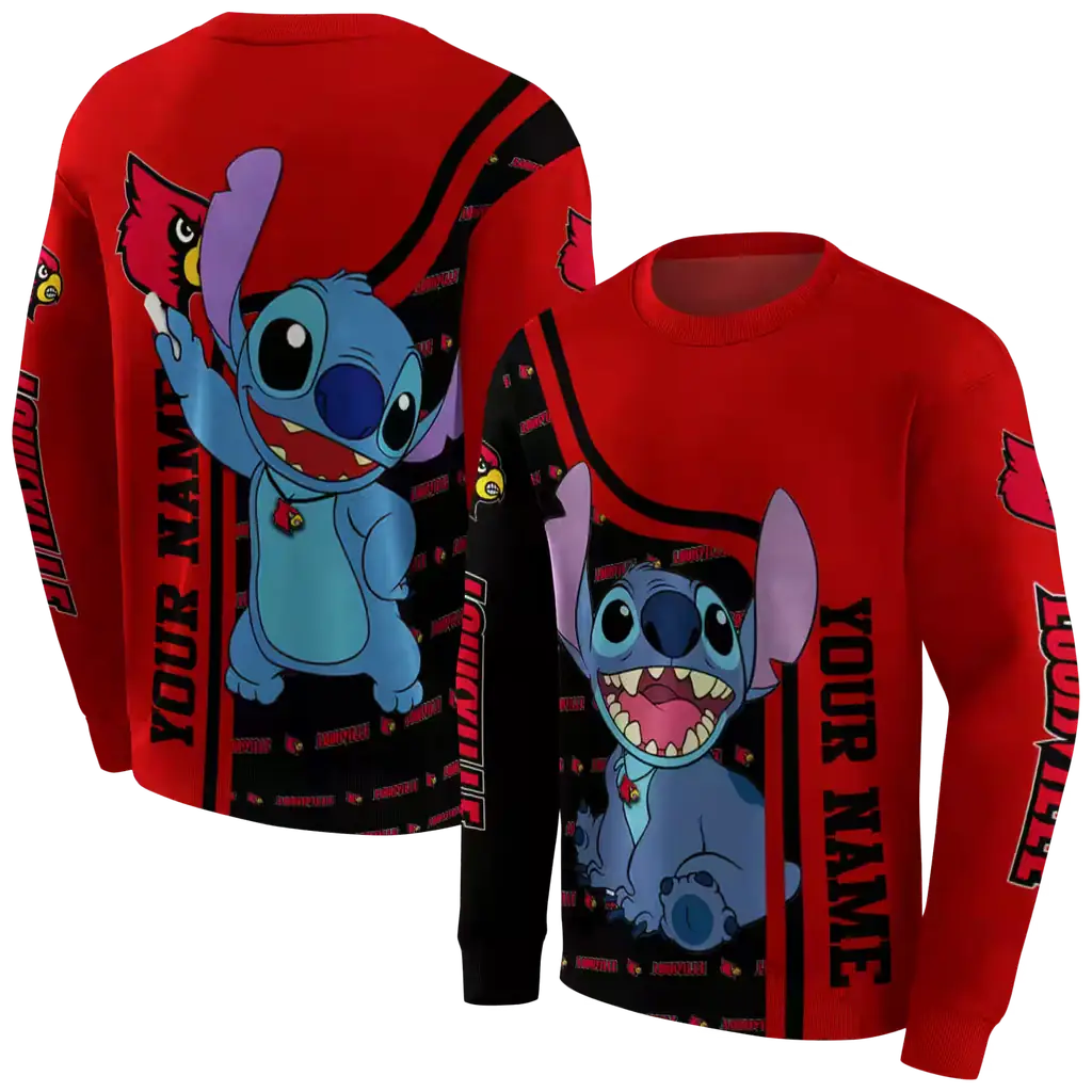 customized louisville cardinals stitch red hoodie premium grade customized louisville cardinals stitch red hoodie premium grade