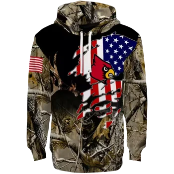 customized louisville cardinals tree camo hoodie best selling