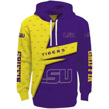 customized lsu tigers abstract shape purple hoodie best selling