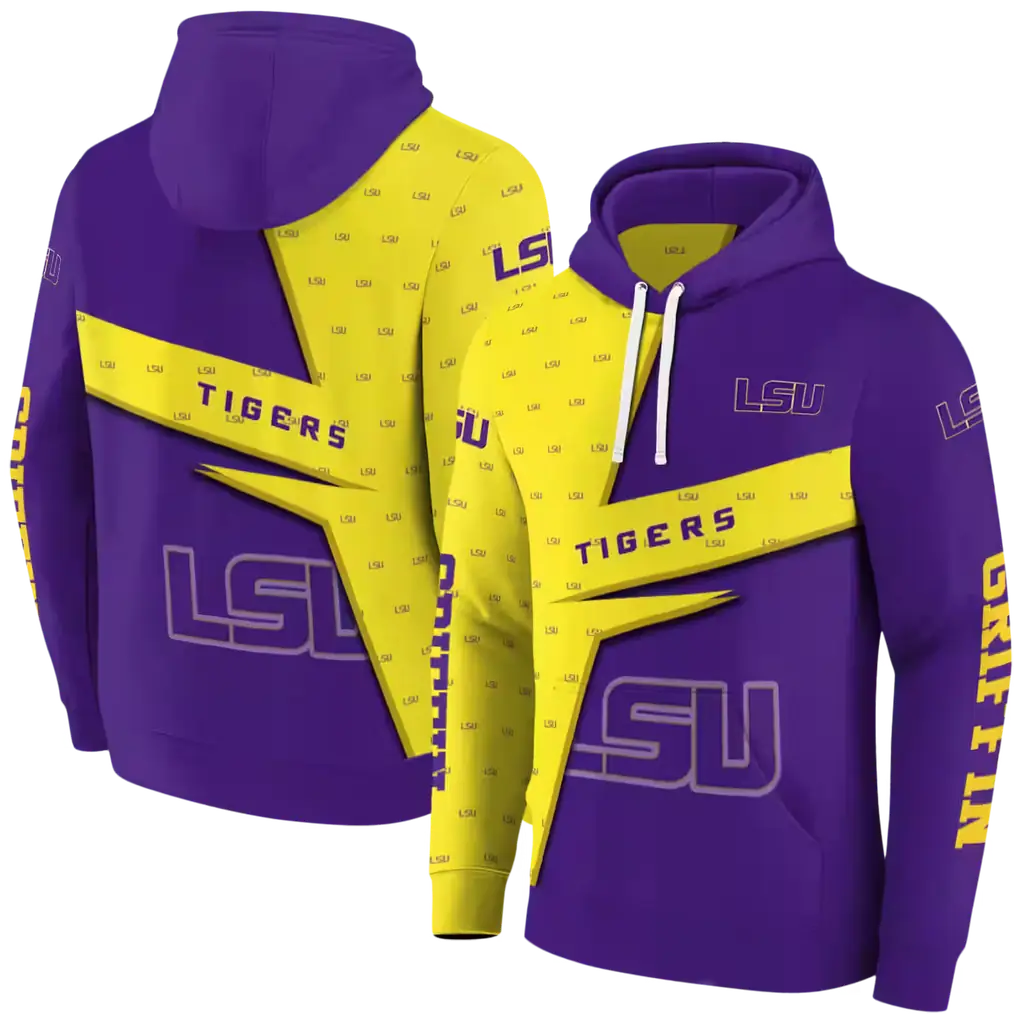 customized lsu tigers abstract shape purple hoodie fashion forward customized lsu tigers abstract shape purple hoodie fashion forward