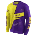 customized lsu tigers abstract shape purple hoodie best selling