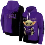 customized lsu tigers baby yoda purple black hoodie best selling