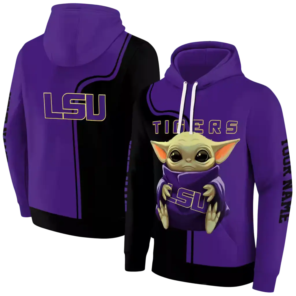 customized lsu tigers baby yoda purple black hoodie fashion forward customized lsu tigers baby yoda purple black hoodie fashion forward
