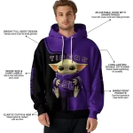 customized lsu tigers baby yoda purple black hoodie best selling