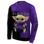 customized lsu tigers baby yoda purple black hoodie best selling