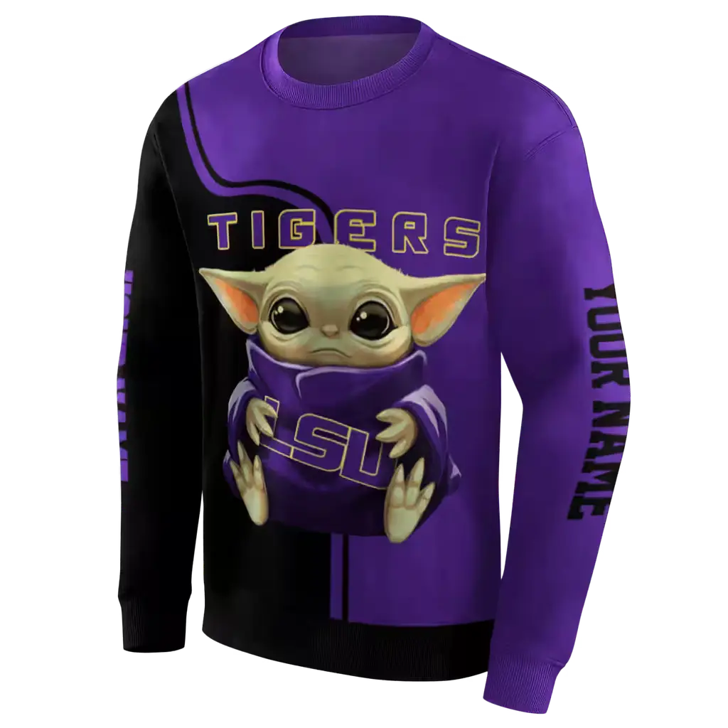customized lsu tigers baby yoda purple black hoodie new arrival customized lsu tigers baby yoda purple black hoodie new arrival