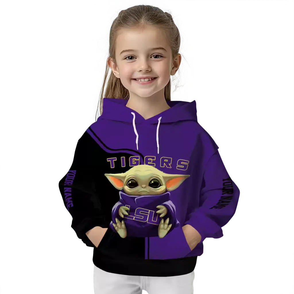 customized lsu tigers baby yoda purple black hoodie top rated customized lsu tigers baby yoda purple black hoodie top rated