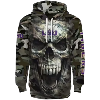customized lsu tigers camo skull hoodie best selling