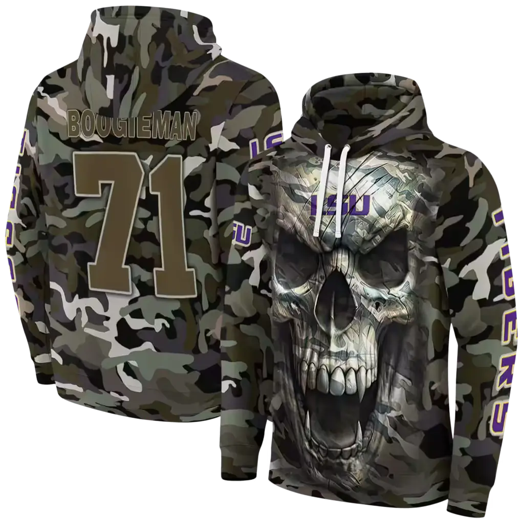 customized lsu tigers camo skull hoodie fashion forward customized lsu tigers camo skull hoodie fashion forward