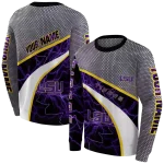 customized lsu tigers hexagonal mesh purple black gray hoodie best selling