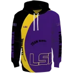 customized lsu tigers minimalist design purple black hoodie best selling