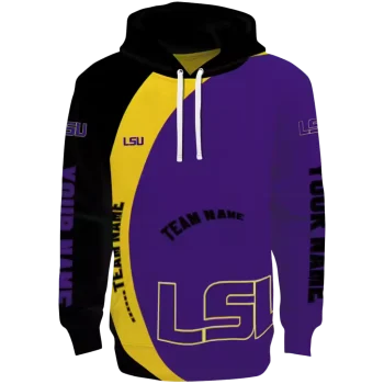 customized lsu tigers minimalist design purple black hoodie best selling