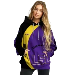 customized lsu tigers minimalist design purple black hoodie best selling