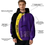 customized lsu tigers minimalist design purple black hoodie best selling