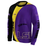 customized lsu tigers minimalist design purple black hoodie best selling