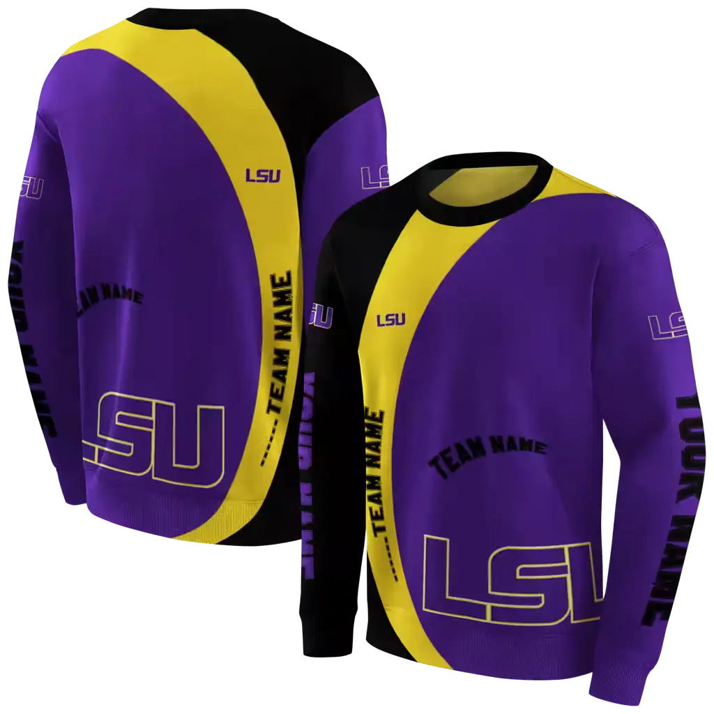 customized lsu tigers minimalist design purple black hoodie premium grade customized lsu tigers minimalist design purple black hoodie premium grade