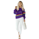 customized lsu tigers rainbow stripes purple hoodie best selling
