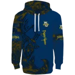 customized marquette golden eagles deer silhouette blue hoodie best selling