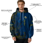 customized marquette golden eagles deer silhouette blue hoodie best selling
